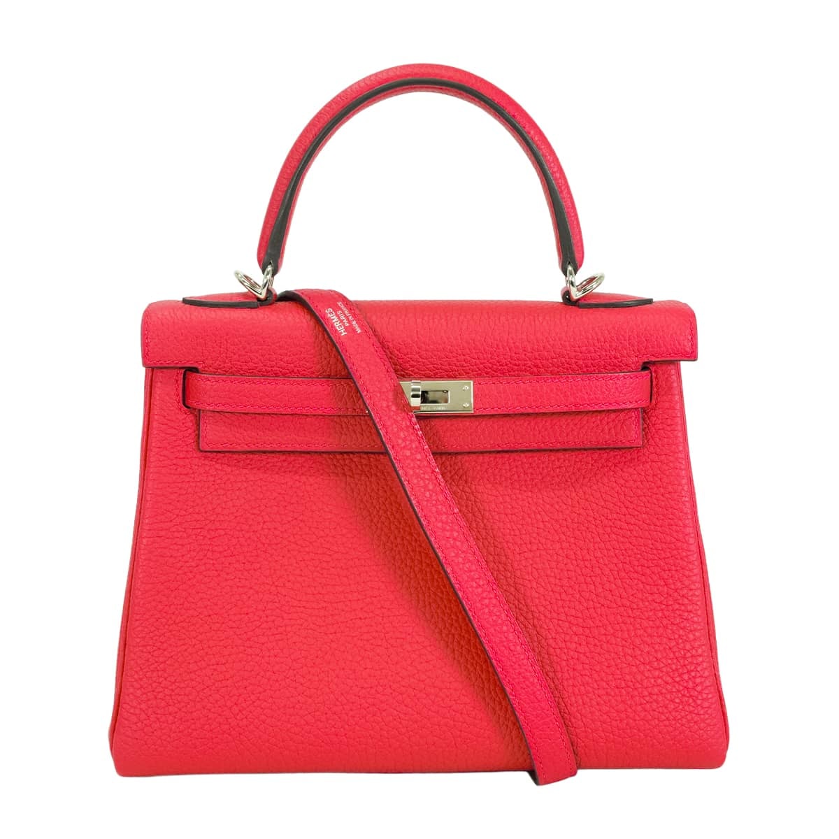 HERMES エルメス ショルダーバッグ ケリー25 内縫い フランボワーズ トゴ シルバー金具 Z刻印 新品未使用