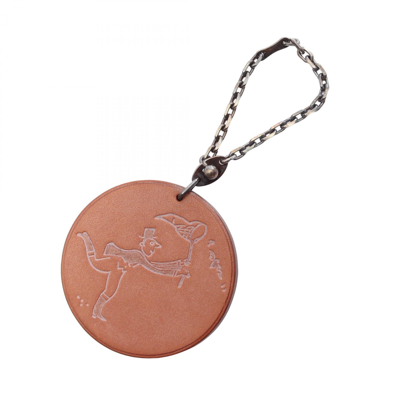 エルメス HERMES キャッチミー ハート チャーム アクセサリー レザー レディース ブラウン系 / レッド系 【中古】