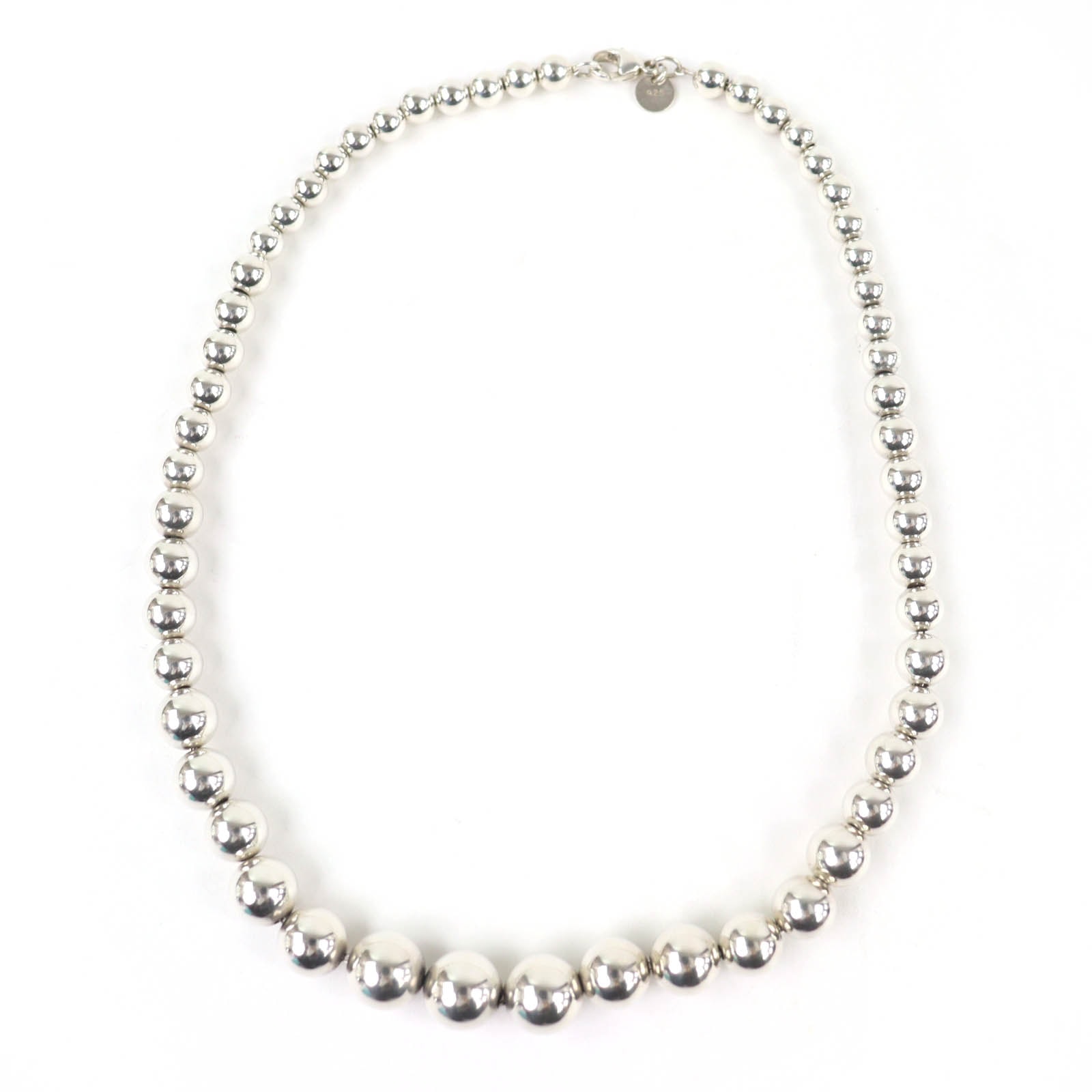 美品 ティファニー グラジュエイテッド ボール ネックレス シルバー レディース