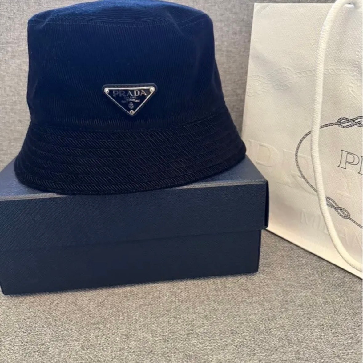 PRADA Corduroy Bucket Hat