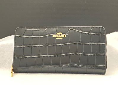★新品未使用 長財布 クロコダイル型押しレザー