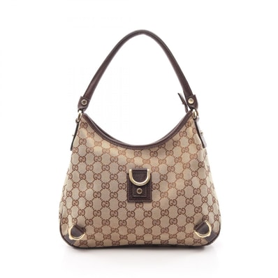グッチ GUCCI アビー GGキャンバス ショルダーバッグ バッグ キャンバス レザー レディース ベージュ系 / ブラウン系 130738 【中古】