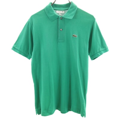 LACOSTE ラコステ 日本製 半袖 ポロシャツ 3 グリーン 鹿の子