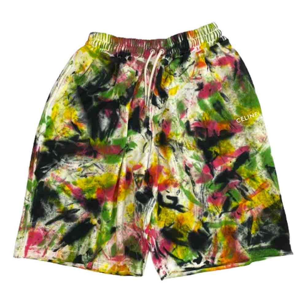 CELINE タイダイ柄 コットンジャージー　ショートパンツ CELINE タイダイ柄 コットンジャージー ショートパンツ 【2025年最新