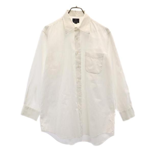 LANVIN ランバン 日本製 長袖 シャツ 41-80 ホワイト