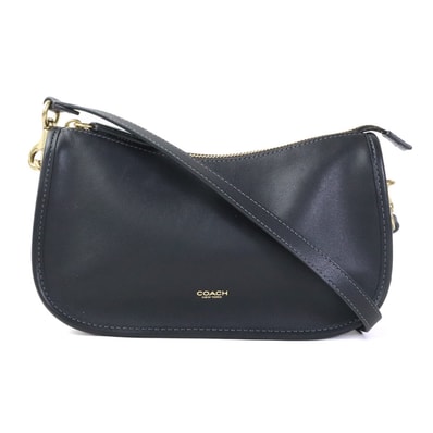 コーチ COACH ショルダーバッグ レザー ブラック レディース【中古】 r11156k