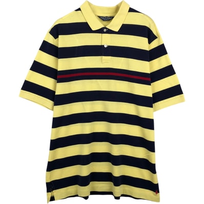 古着 ラルフローレン Ralph Lauren POLO GOLF ポロゴルフ 半袖 ボーダー ポロシャツ メンズXL相当/eaa622946