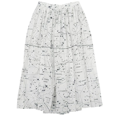 クリスチャンディオール Zodiac 星座 ゾディアック 総柄 ロングスカート レディース ホワイト 42 151J79A3701 42