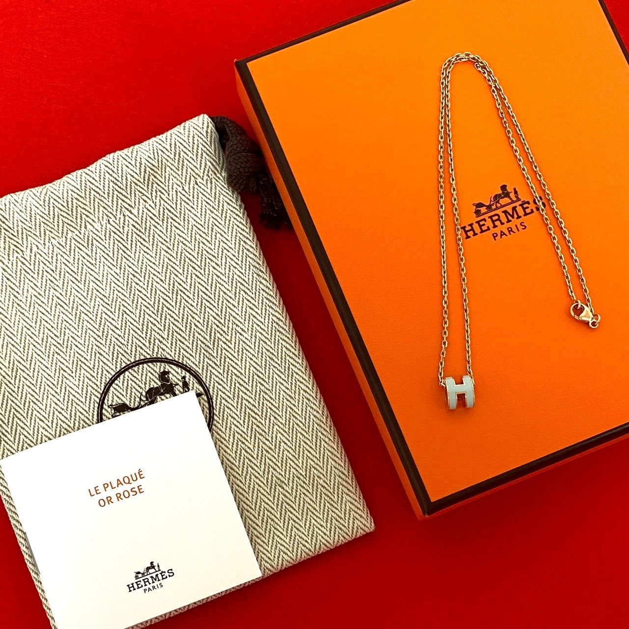 HERMES エルメス ミニポップH GP ネックレス ゴールド
 76857