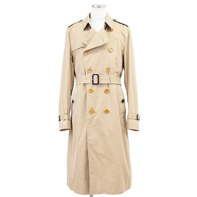 バーバリーロンドン トレンチ ロゴ ボタン コットンギャバジン 撥水性 コート メンズ ベージュ 52 BURBERRY LONDON