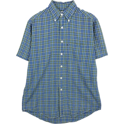 古着 ブルックスブラザーズ Brooks Brothers 346 半袖 ボタンダウン チェックシャツ メンズM相当/eaa458257