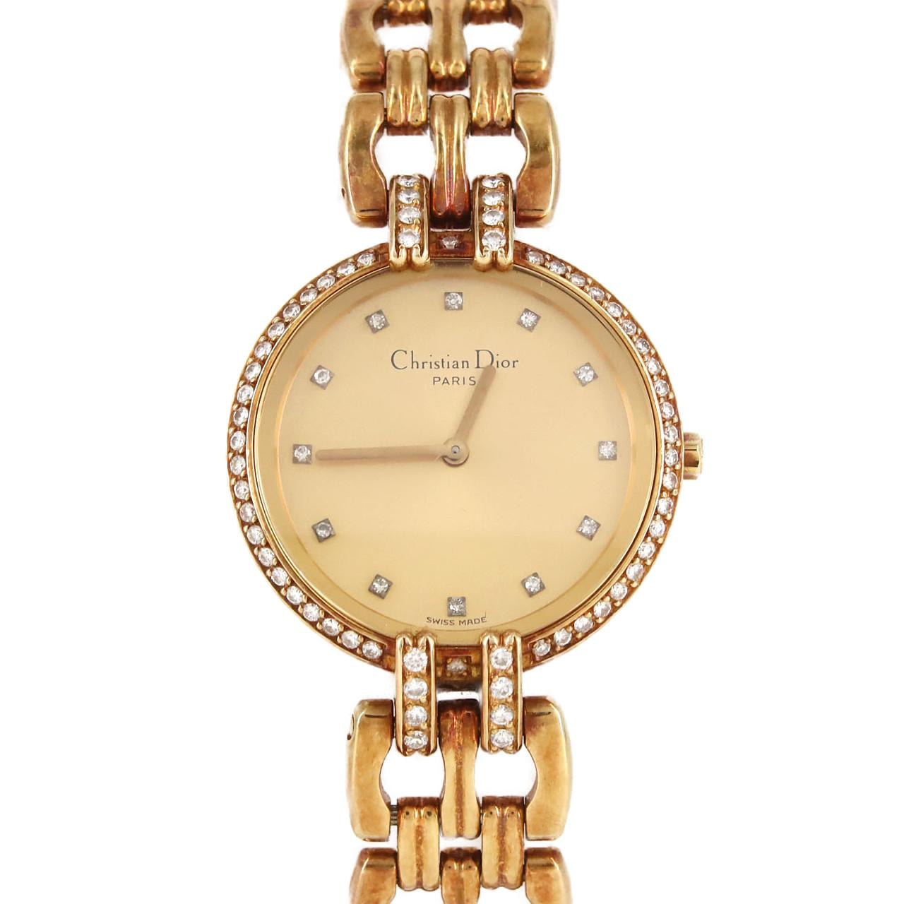 【ノーメンテナンス還元価格】クリスチャンディオール バギラYG/D・12P・ラグD 94 160 YG クォーツ