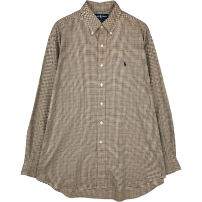 古着 ラルフローレン Ralph Lauren BLAKE ギンガムチェック 長袖 ボタンダウンチェックシャツ メンズL相当/eaa676773