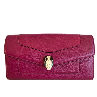 【再値下げ】 BVLGARI ブルガリ セルペンティ フォーエバー 長財布 二つ折り財布 レザー レディース【中古】