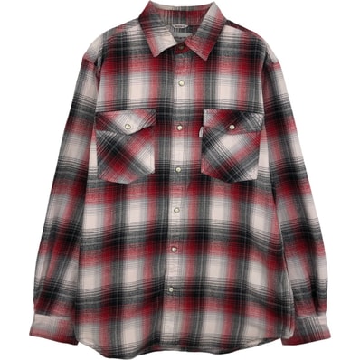 古着 カーハート Carhartt RELAXED FIT オンブレチェック 長袖 ウエスタンシャツ メンズM相当/eaa610936