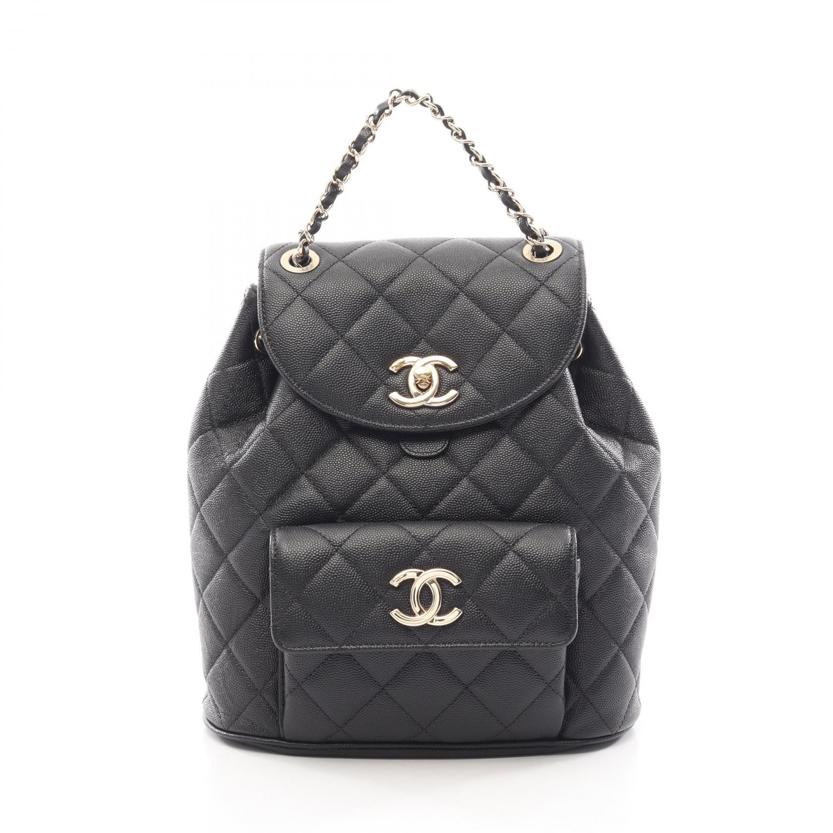シャネル CHANEL マトラッセ リュックサック バックパック バッグ キャビアスキン(グレインドカーフ) レディース ブラック系 【中古】