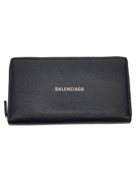 BALENCIAGA Cash Continental Wallet "Black/White"