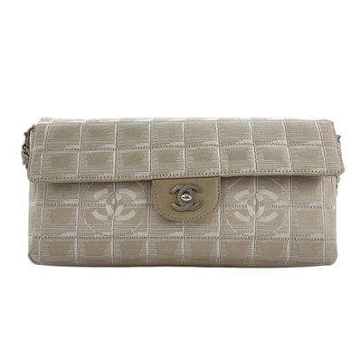 シャネル CHANEL キャンバス チョコバー ショルダーバッグ【中古】