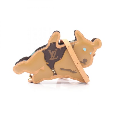 ルイ・ヴィトン LOUIS VUITTON ドッグオンストラップ ショルダーバッグ バッグ PVCコーティングキャンバス レザー メンズ ブラウン系 M83342 【中古】