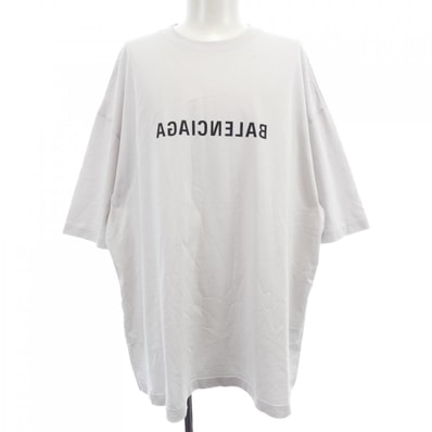 BALENCIAGA Women's Mirro T-shirt Medium Fit "Light Beige"