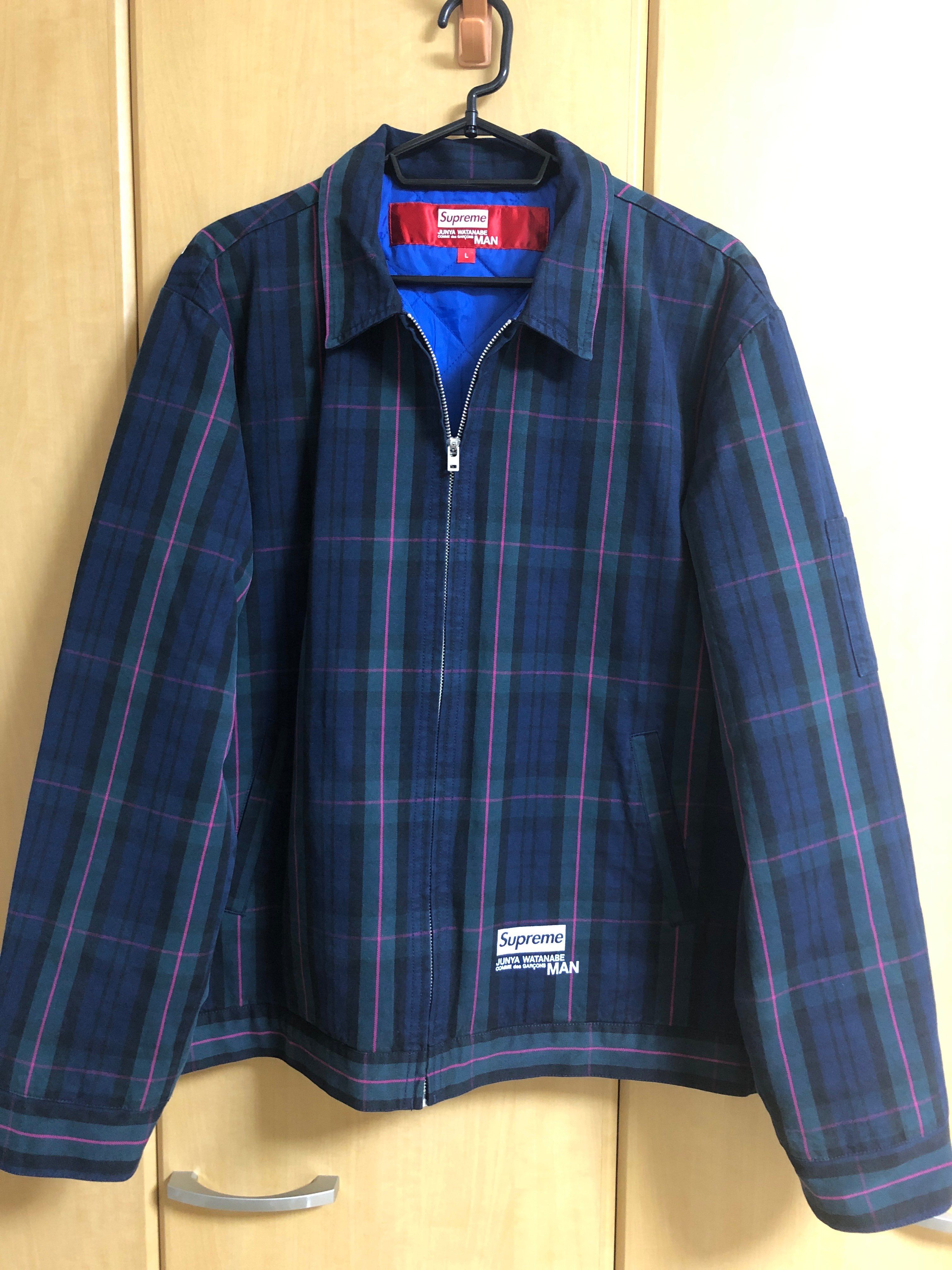 Supreme / JUNYA WATANABE COMME des GARCONS MAN Printed Work Jacket "Navy Plaid"