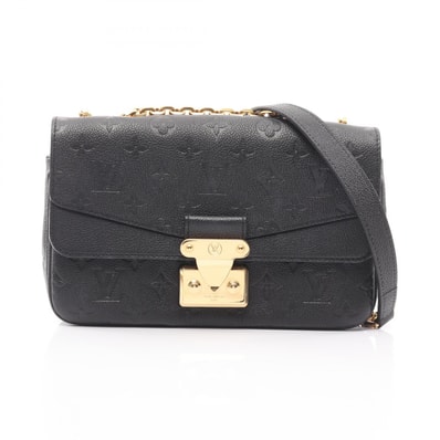 ルイ・ヴィトン LOUIS VUITTON マルソー ショルダーバッグ バッグ レザー モノグラム・アンプラント ノワール レディース ブラック系 M46200 【中古】