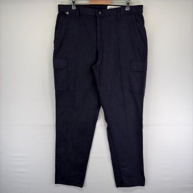 古着 カーハート Carhartt パンツ カーゴ ジッパーフライ ワンポイントロゴ FR ワークパンツ W38 L36 ネイビー系 メンズ