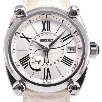 セイコー SEIKO SBLA035/5R66-0AC1 ガランテ スプリングドライブ シルバー スプリングドライブ メンズ 良品 腕時計 I#150645
