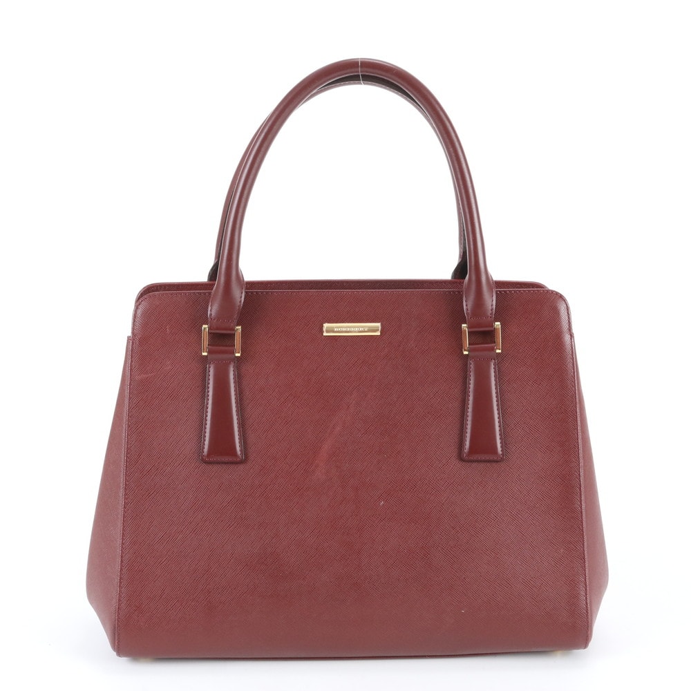 ■美品 バーバリー ノバ チェックトート バッグ レザー