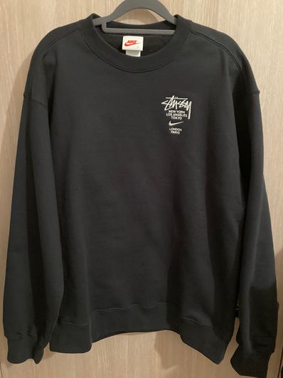 Nike x Stussy International Crewneck Sweatshirt (US Size) "Black" DC4198-010