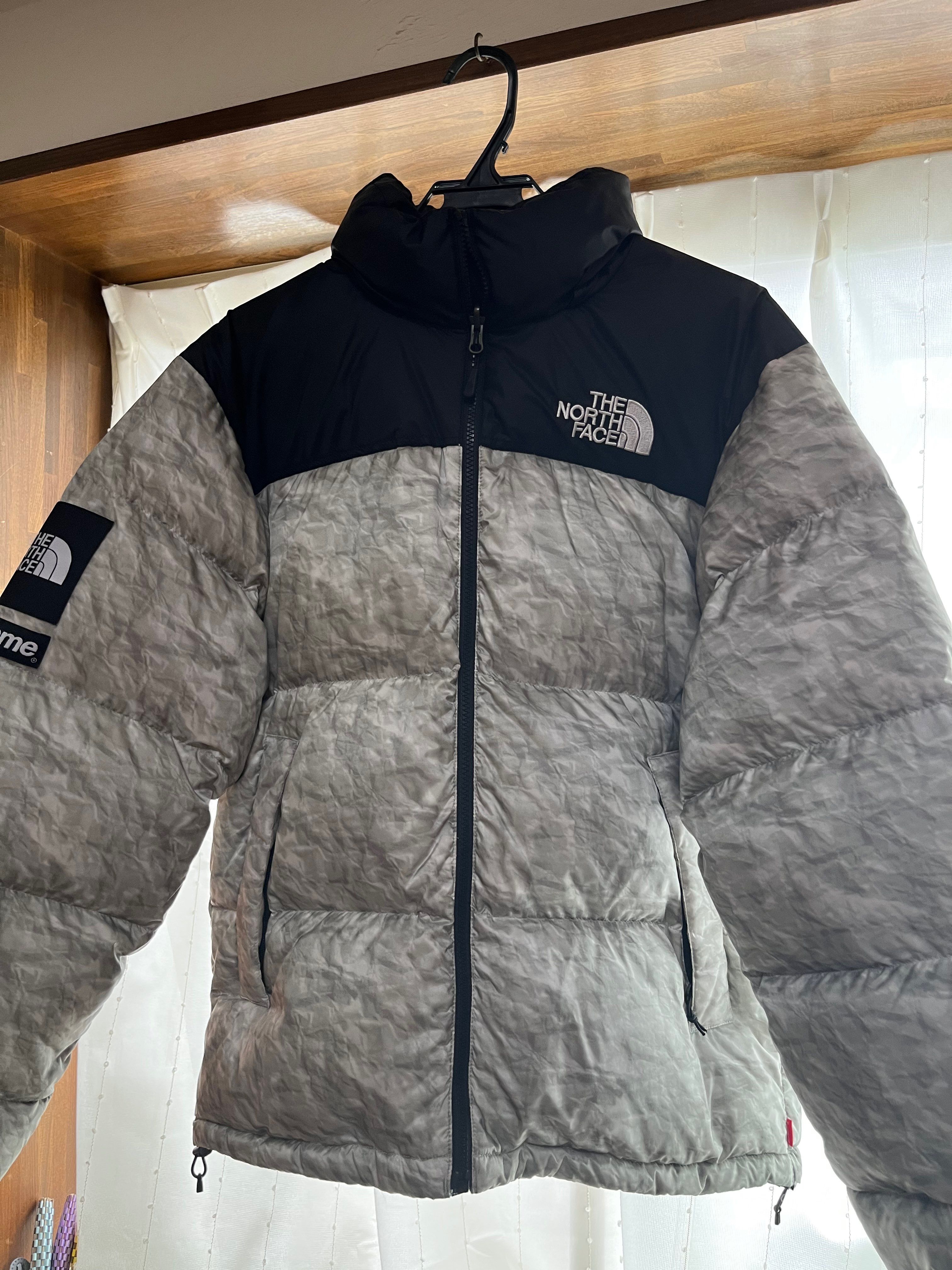 Supreme x The North Face Nuptse Jacket "White Paper Print"