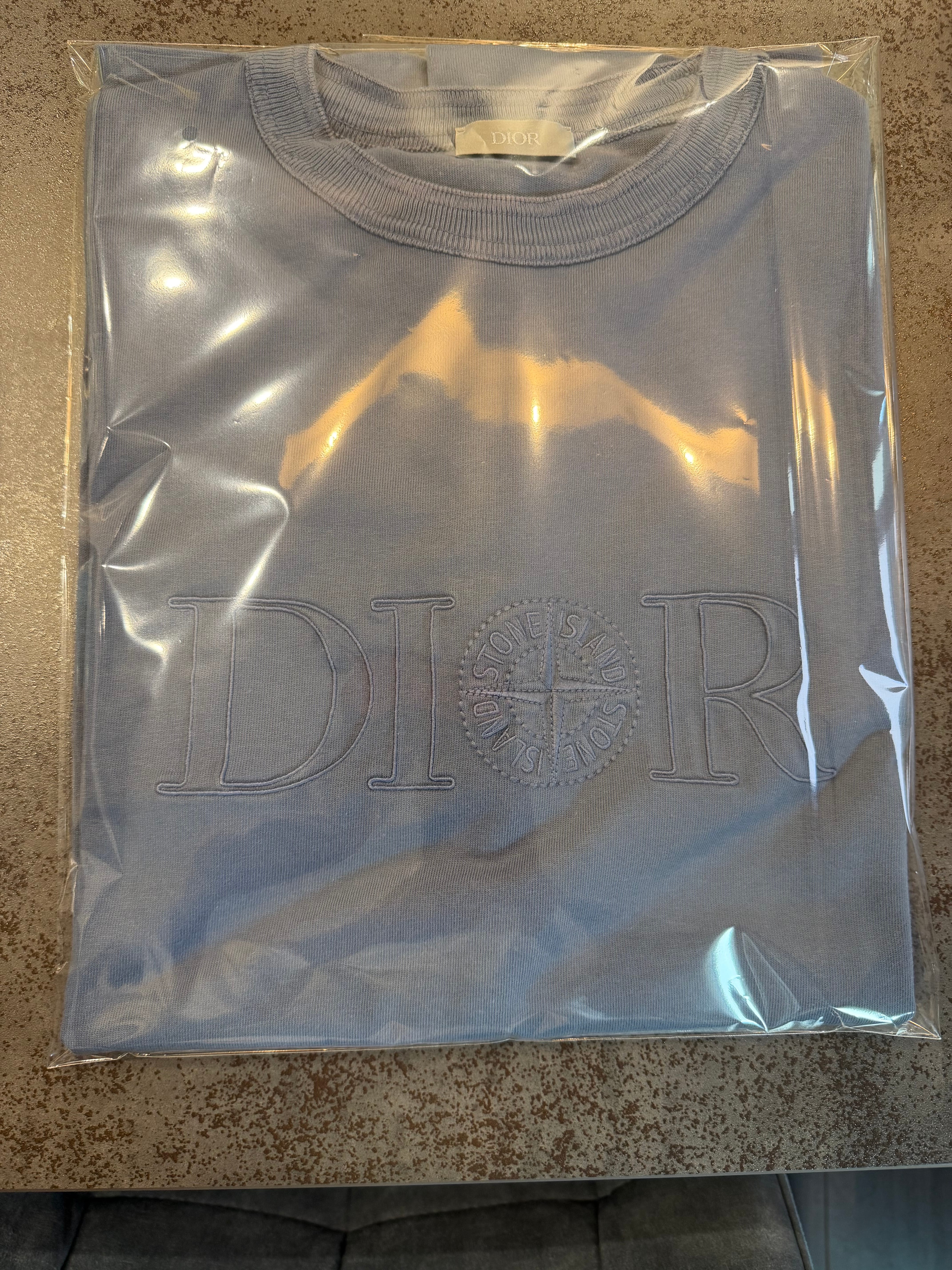 Dior x Stone Island T-shirt Cotton Jersey "Blue"