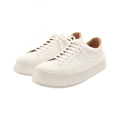 ジルサンダー JIL SANDER プラットフォーム スニーカー 靴 レザー メンズ ホワイト系 【中古】