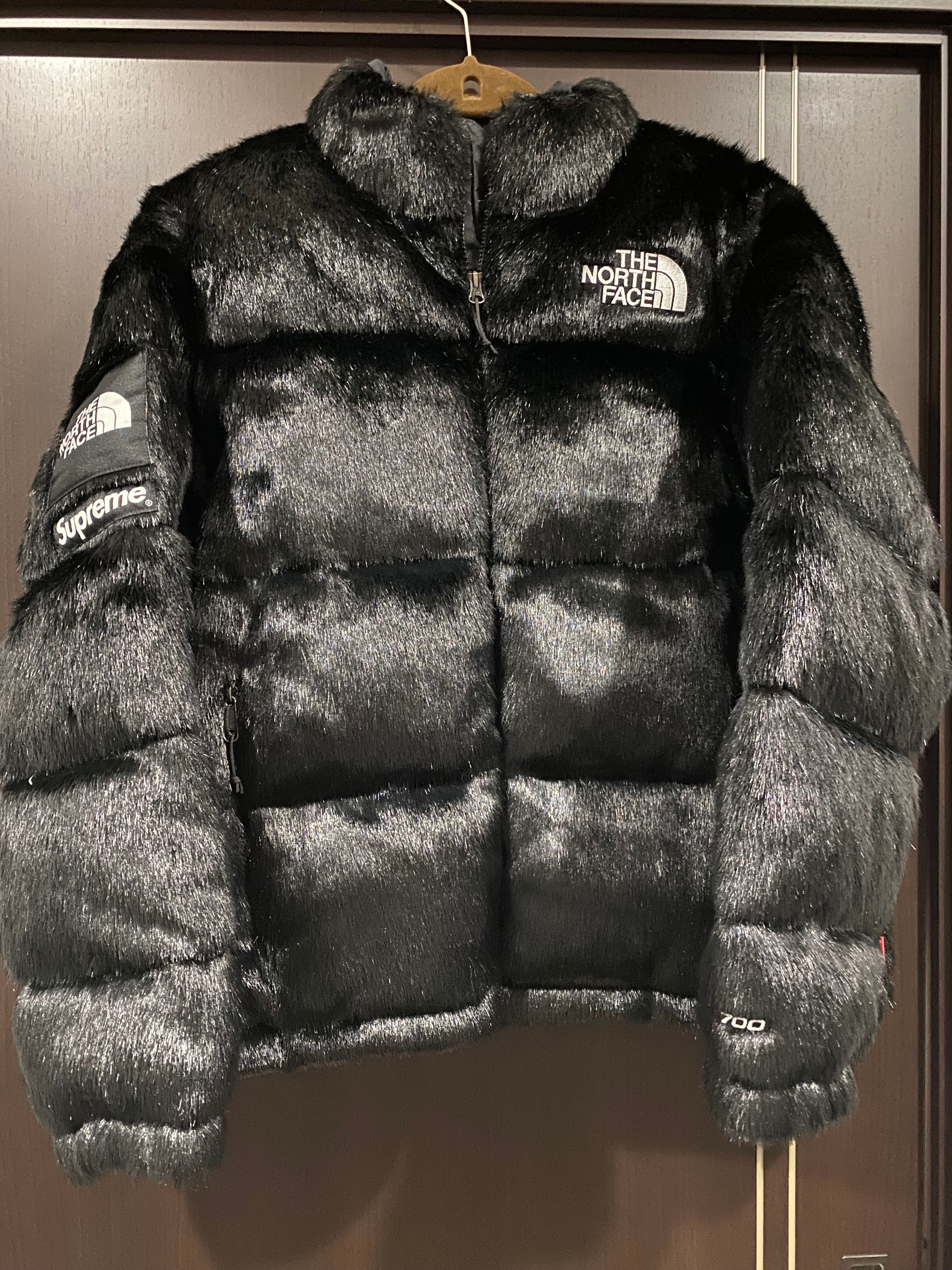 Supreme x The North Face Faux Fur Nuptse Jacket "Black"