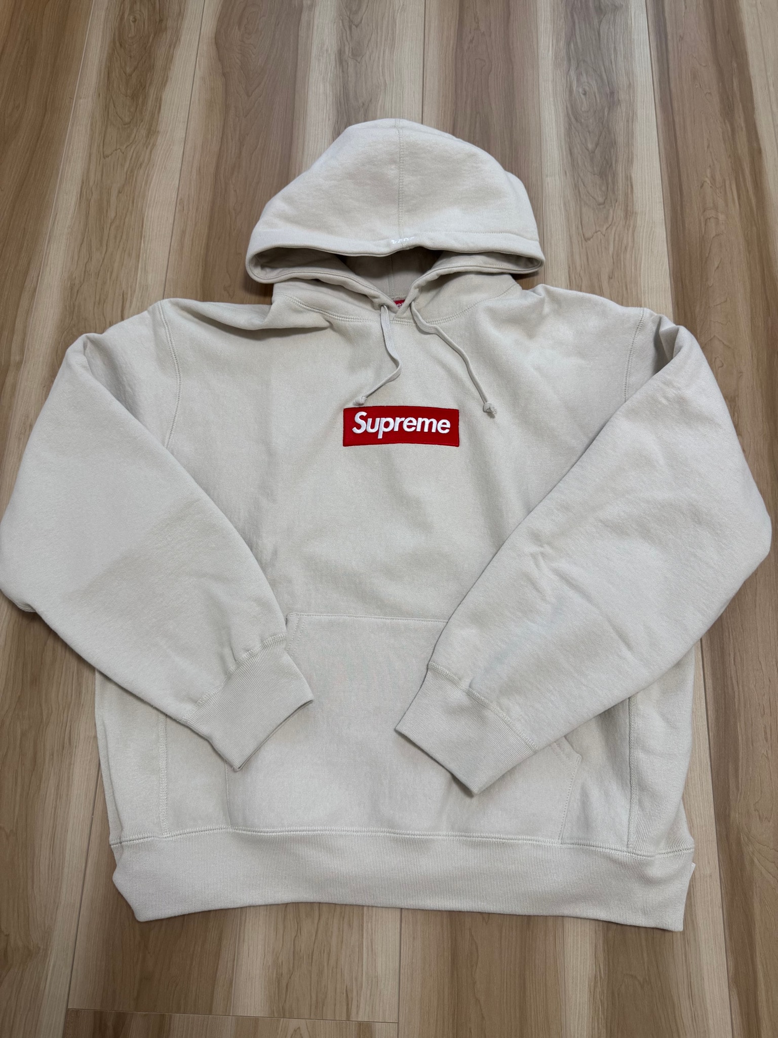 Supreme Box Logo Hooded Sweatshirt "Stone" (24FW)