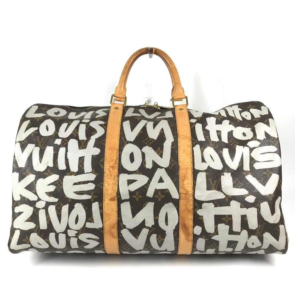 ルイヴィトン LOUIS VUITTON キーポル50 キーポル 50 M92197 モノグラム グラフィティ ボストンバッグ カバン 旅行バッグ トラベルバッグ ボストンバッグ モノグラムキャンバス ホワイト
