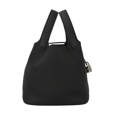 HERMES エルメス ハンドバッグ ピコタンロック 18 PM 黒 (ブラック) トリヨンクレマンス シルバー金具 G刻印 新品