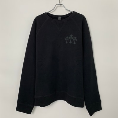 Chrome Hearts Back CH Logo Cemetery Cross Sweatshirt "Black"