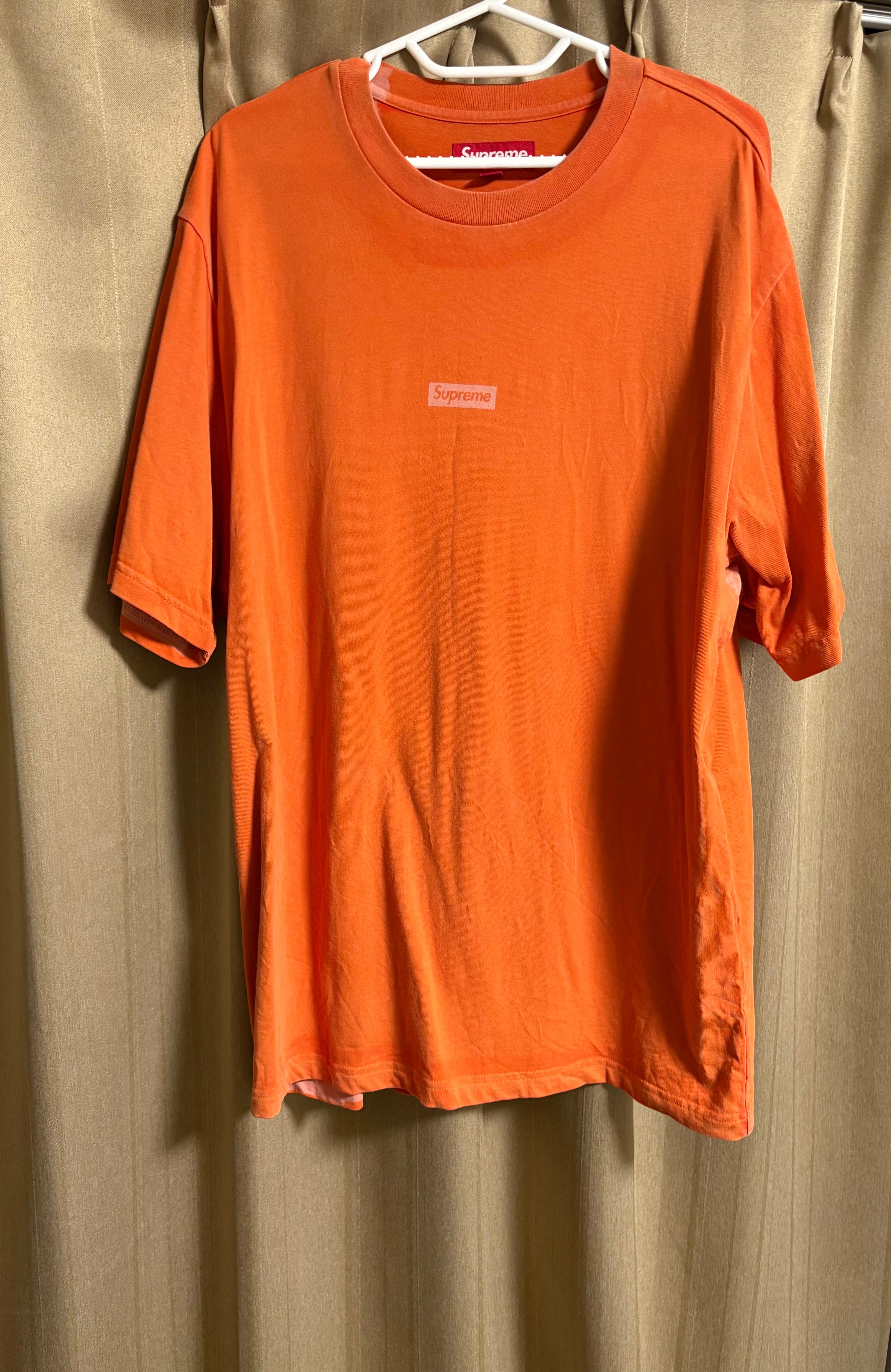 シュプリーム オーバープリント スモール ボックス エスエス トップ "オレンジ"
