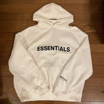 FEAR OF GOD ESSENTIALS 3D Silicon Applique Pullover Hoodie "White"