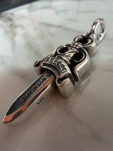 Chrome Hearts Double Dagger Pendant "Silver"