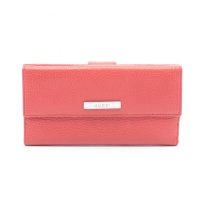 グッチ GUCCI Wホック財布 財布 レザー レディース レッド系 143389 【中古】