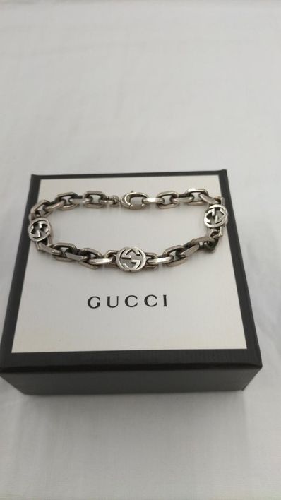 GUCCI Silver Bracelet With Interlocking G