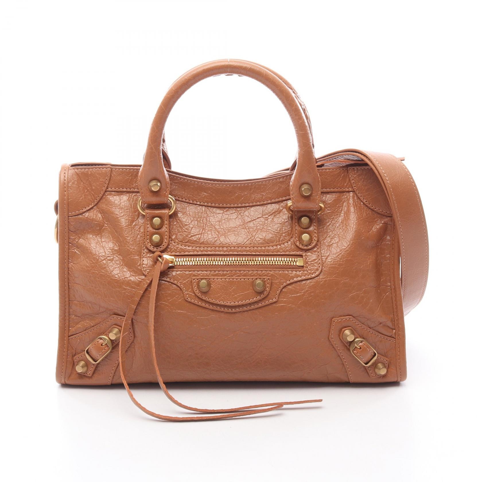 バレンシアガ BALENCIAGA Le City Small ル シティ スモール 2WAY ハンドバッグ バッグ レザー レディース ブラウン系 811442210F62630 【新品】