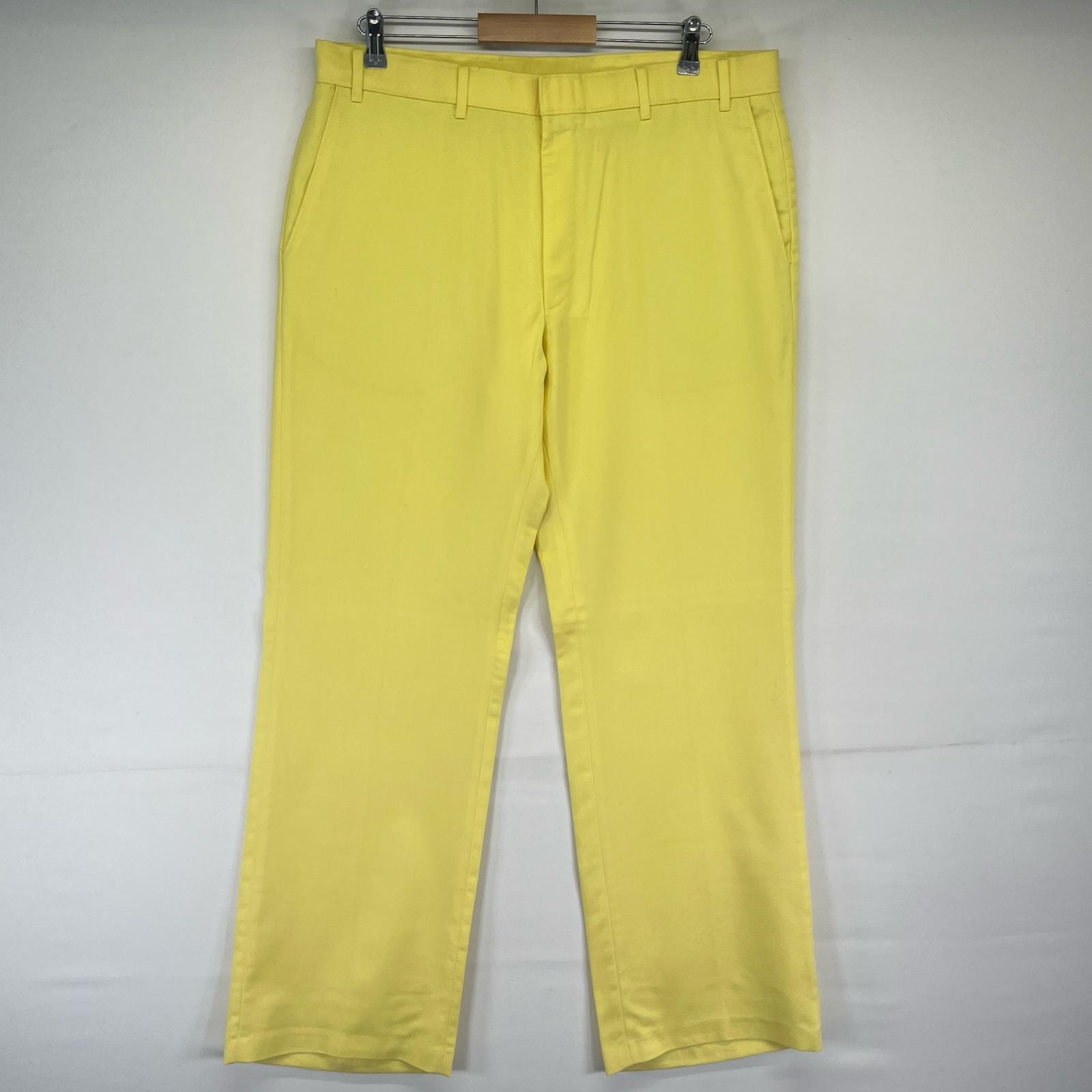 古着 リーバイス Levi's USA製 スラックスパンツ アクションパンツ タロンジップ TALON ストレート イエロー メンズ