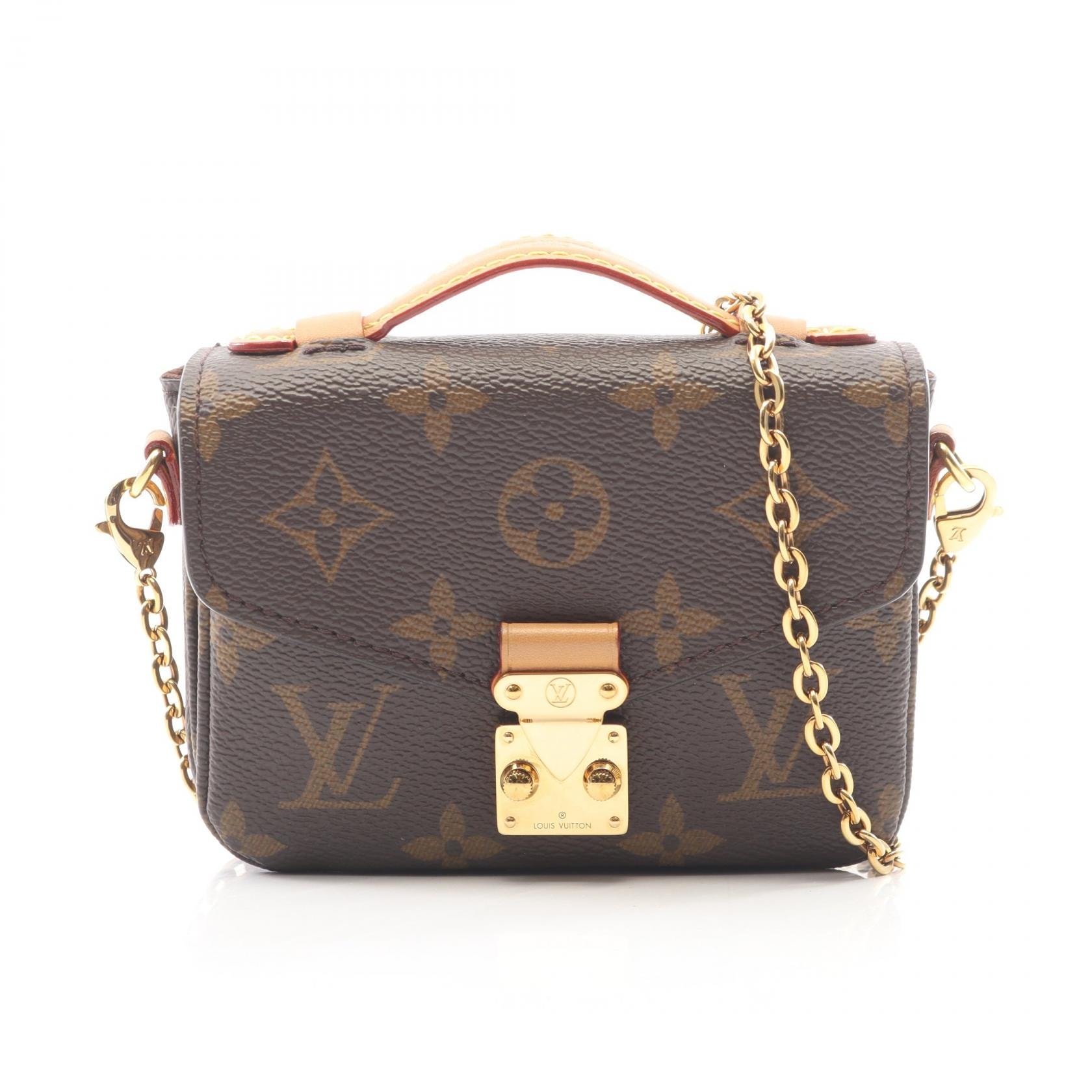 ルイ・ヴィトン LOUIS VUITTON ミクロ メティス 2WAY ハンドバッグ バッグ PVCコーティングキャンバス レザー モノグラム レディース ブラウン系 M81267 【中古】
