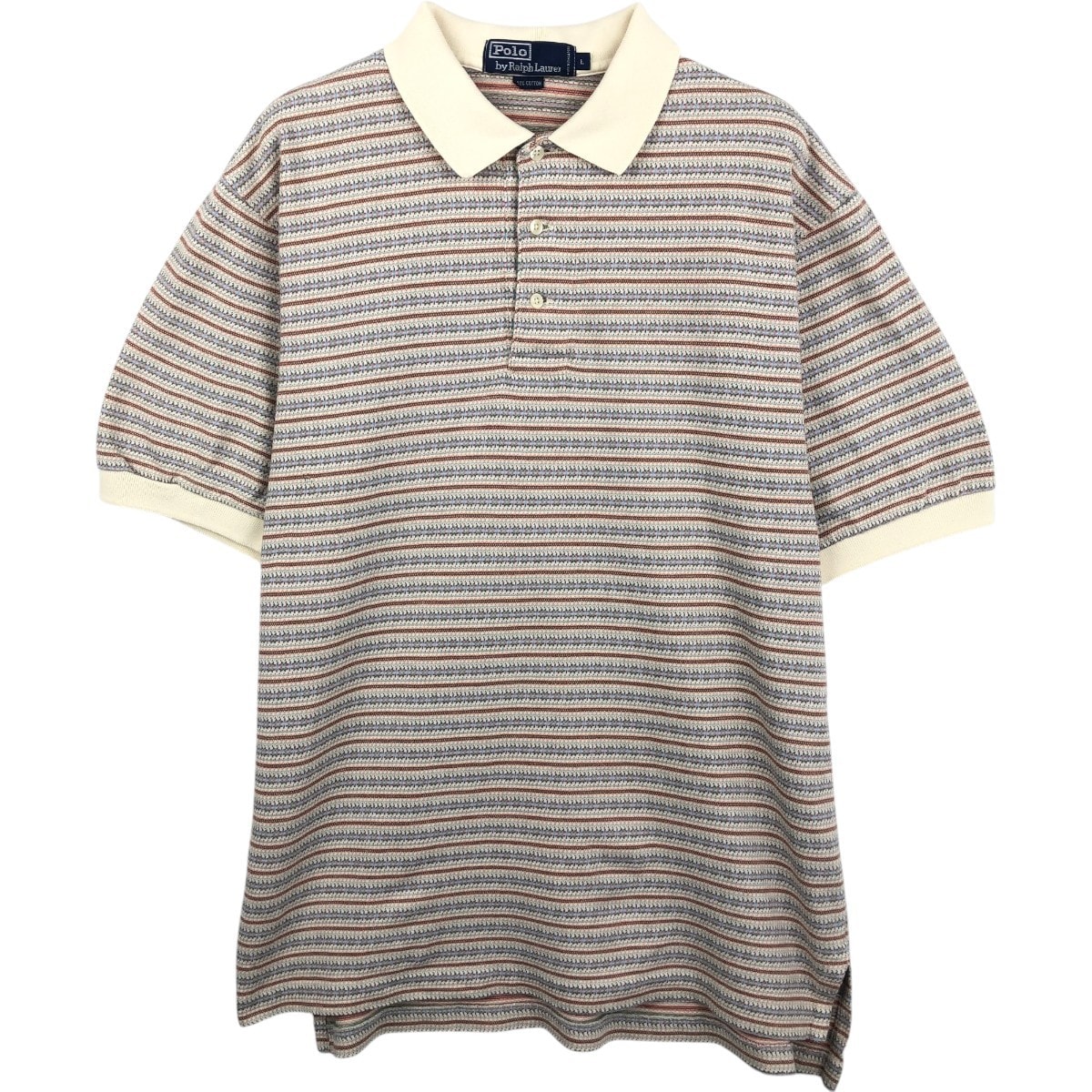 古着 ラルフローレン Ralph Lauren POLO by Ralph Lauren 総柄 半袖 ポロシャツ メンズL相当/eaa653663 B (目立った傷や汚れなし)】古着 ラルフローレン Ralph Lauren POLO by