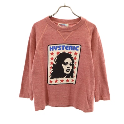 HYSTERIC GLAMOUR ヒステリックグラマー 日本製 7分袖 Tシャツ FREE レッド系