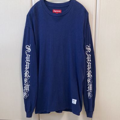 Supreme Old English L/S Top "Navy"