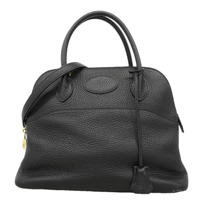 【6kd4642】エルメス ハンドバッグ ボリード31 トリヨンクレマンス ブラック ゴールド金具 □I刻印 2wayバッグ【中古】レディース